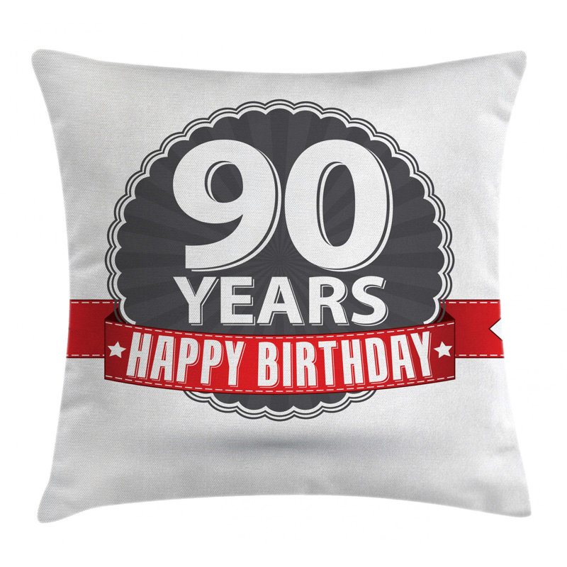 Ambesonne 90th Birthday Indoor Outdoor 28 Throw Pillow Cover Wayfair